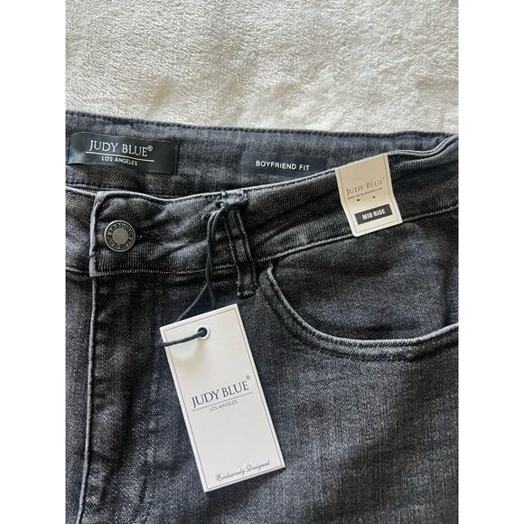 NWT Judy Blue Boyfriend Fit Cuffed Jeans Sz 16W Women’s JB88130 Black Pants NEW - Picture 8 of 16